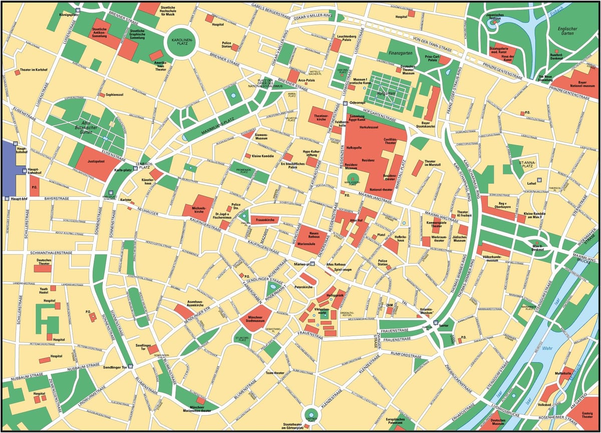 慕尼黑街道地图